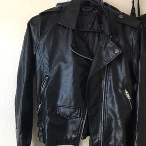 Black leather jacket